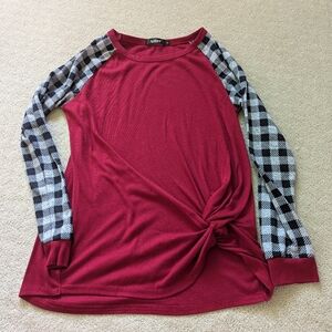 Red cozy Christmas top